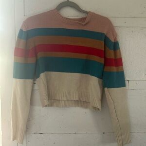 Multi color knitted sweater